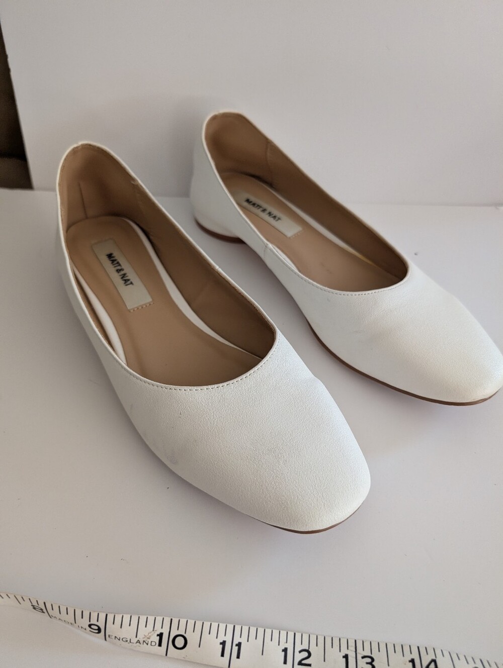 Matt and Nat White Women's Classic Round-Toe Flats